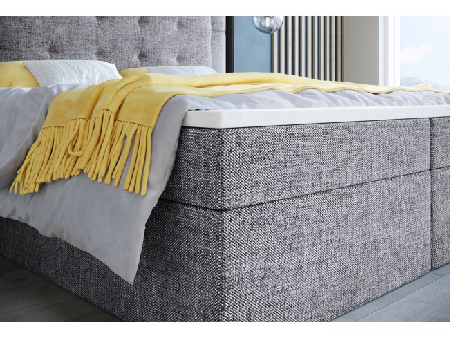 Łóżko kontynentalne Sleepy 160 Sawana 21 jasny szary