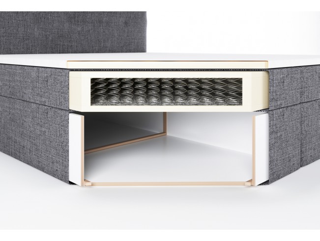 Łóżko kontynentalne Sleepy 160 Sawana 21 jasny szary