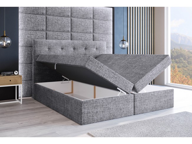 Łóżko kontynentalne Sleepy 180 Sawana 21 jasny szary