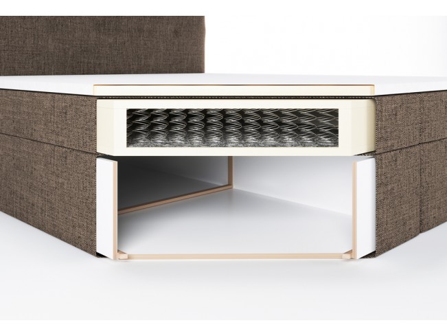 Łóżko kontynentalne Sleepy 140 Sawana 25 ciepły brąz