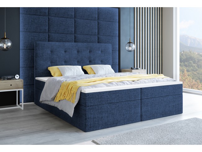 Łóżko kontynentalne Sleepy 140 Sawana 80 niebieski jeans