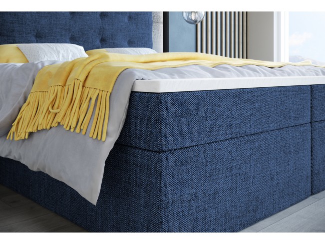 Łóżko kontynentalne Sleepy 140 Sawana 80 niebieski jeans