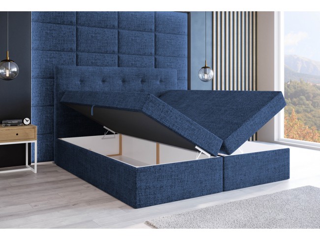 Łóżko kontynentalne Sleepy 180 Sawana 80 niebieski jeans