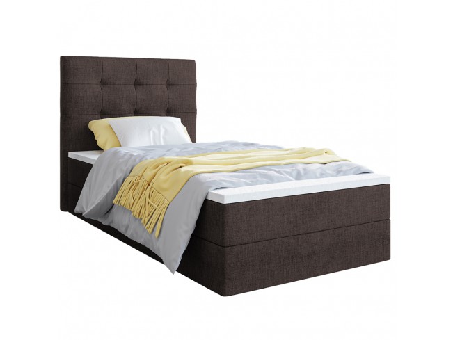 Łóżko kontynentalne Sleepy 80 Inari 24 mleczna czekolada - widok z przodu