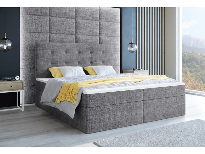 Łóżko kontynentalne Sleepy 160 Inari 91 jasny szary