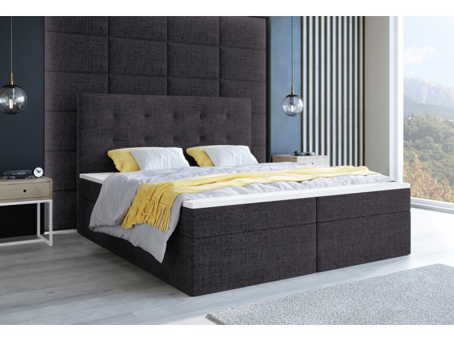 Łóżko kontynentalne Sleepy 160 Inari 96 ciemny szary