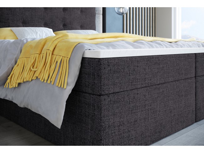 Łóżko kontynentalne Sleepy 160 Inari 96 ciemny szary