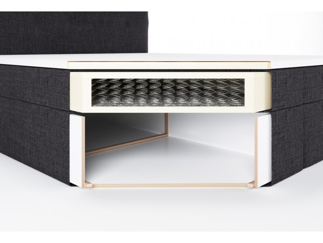 Łóżko kontynentalne Sleepy 160 Inari 96 ciemny szary