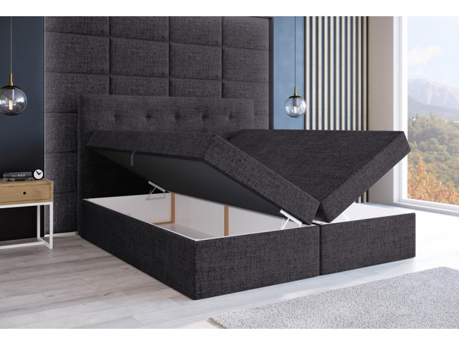 Łóżko kontynentalne Sleepy 180 Inari 96 ciemny szary