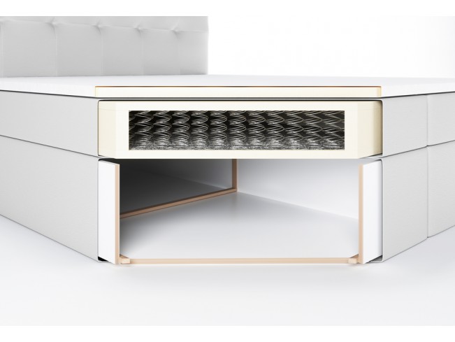 Łóżko kontynentalne Sleepy 140 Madryt 920 biały