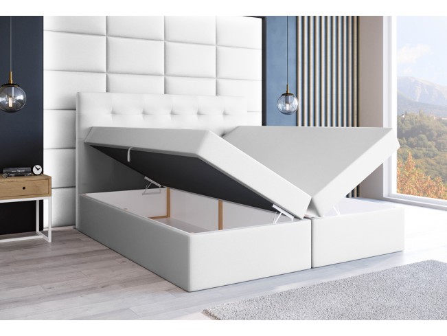 Łóżko kontynentalne Sleepy 180 Madryt 920 biały