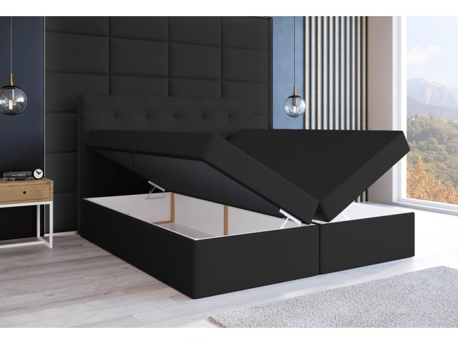 Łóżko kontynentalne Sleepy 180 Madryt 9100 czarny