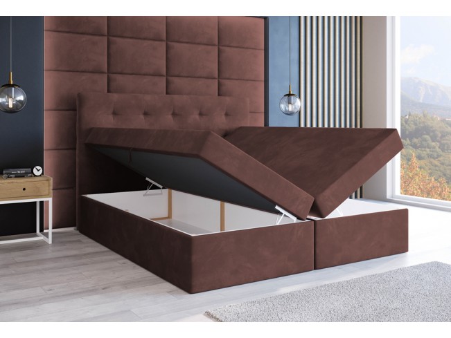 Łóżko kontynentalne Sleepy 160 Kronos 29 łososiowy