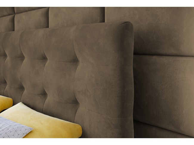 Łóżko kontynentalne Sleepy 140 Monolith 09 jasny brąz