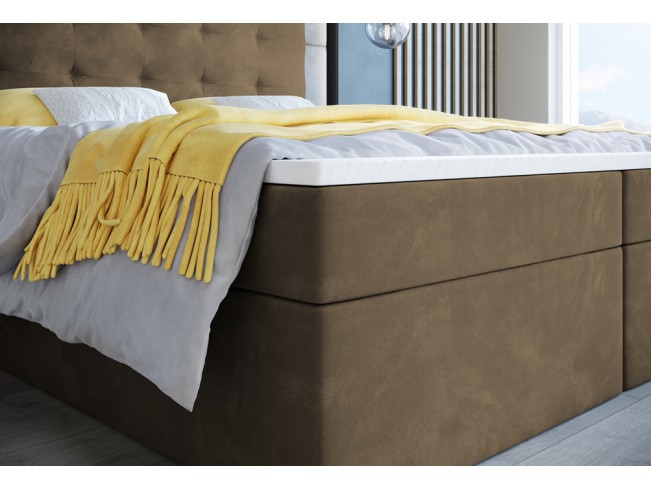 Łóżko kontynentalne Sleepy 180 Monolith 09 jasny brąz