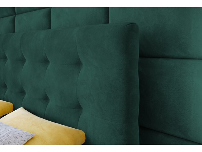 Łóżko kontynentalne Sleepy 140 Monolith 37 butelkowa zieleń