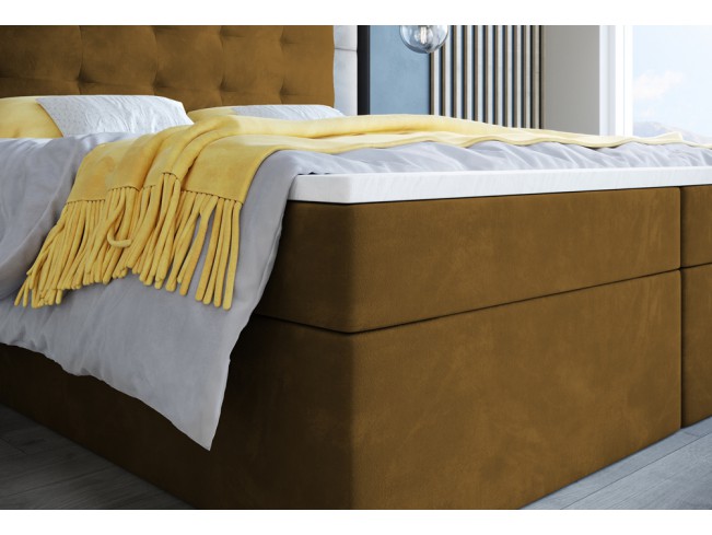 Łóżko kontynentalne Sleepy 160 Monolith 48 miodowy