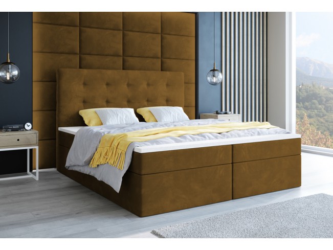 Łóżko kontynentalne Sleepy 180 Monolith 48 miodowy