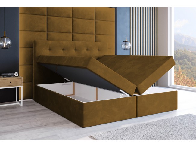 Łóżko kontynentalne Sleepy 180 Monolith 48 miodowy