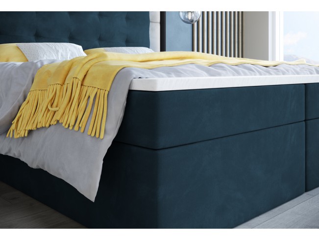 Łóżko kontynentalne Sleepy 140 Monolith 77 granatowy