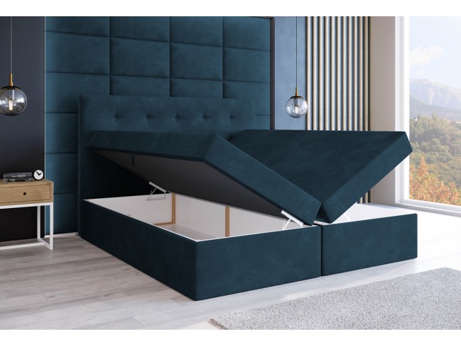 Łóżko kontynentalne Sleepy 160 Monolith 77 granatowy