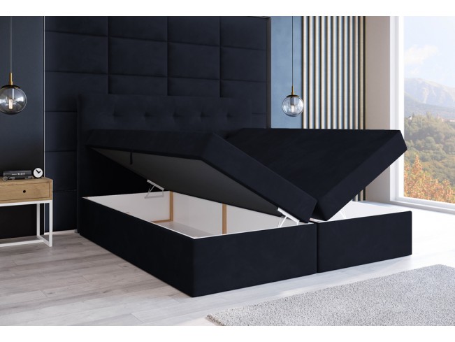 Łóżko kontynentalne Sleepy 180 Monolith 79 ciemny granat