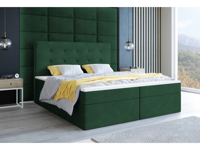 Łóżko kontynentalne Sleepy 140 Kronos 19 butelkowa zieleń