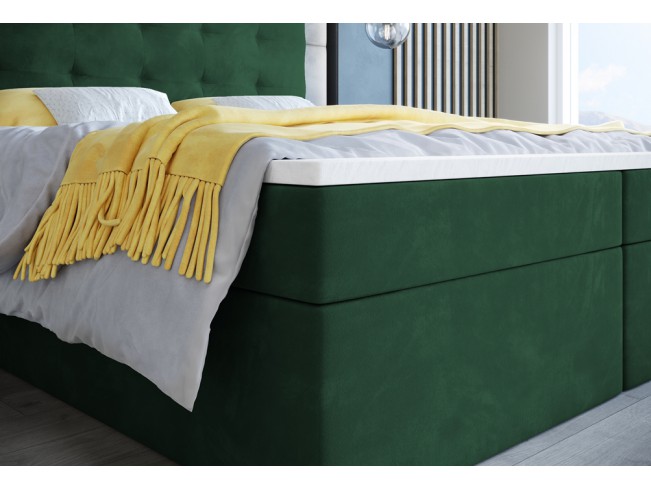 Łóżko kontynentalne Sleepy 140 Kronos 19 butelkowa zieleń
