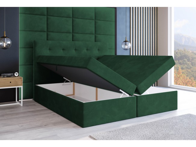 Łóżko kontynentalne Sleepy 180 Kronos 19 butelkowa zieleń