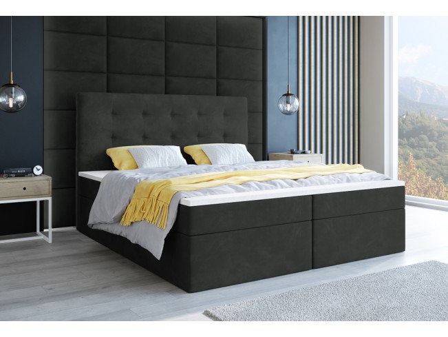 Łóżko kontynentalne Sleepy 180 Kronos 34 ciemny szary