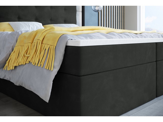 Łóżko kontynentalne Sleepy 180 Kronos 34 ciemny szary