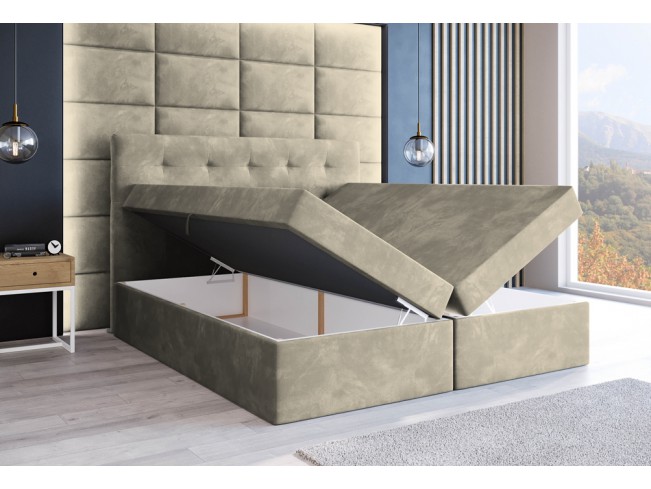 Łóżko kontynentalne Sleepy 140 Monolith 02 ecru