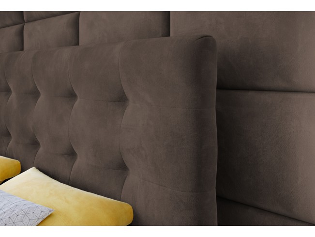 Łóżko kontynentalne Sleepy 160 Monolith 15 mleczna czekolada