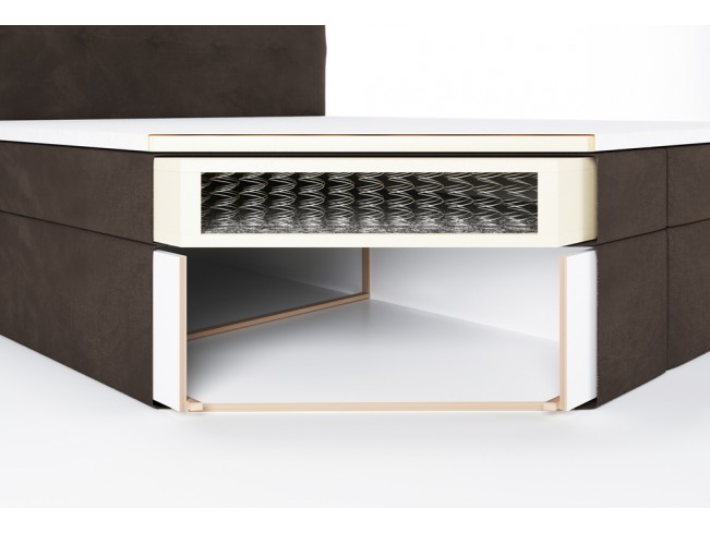 Łóżko kontynentalne Sleepy 180 Monolith 15 mleczna czekolada