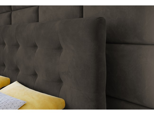 Łóżko kontynentalne Sleepy 180 Monolith 20 szary brąz