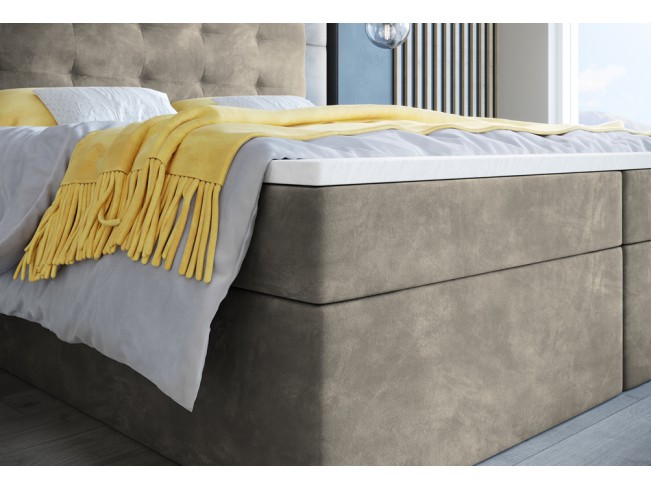 Łóżko kontynentalne Sleepy 180 Riviera 16 szary beż