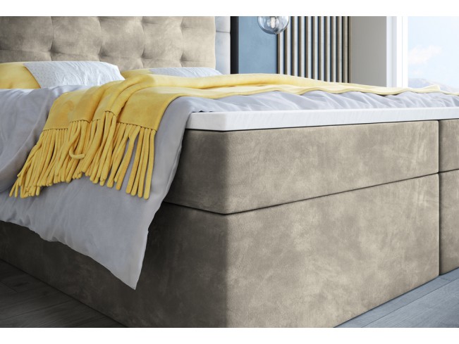 Łóżko kontynentalne Sleepy 180 Riviera 21 jasny beż