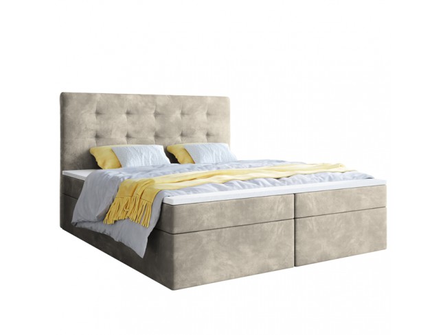 Łóżko kontynentalne Sleepy 180 Riviera 21 jasny beż - widok ogólny