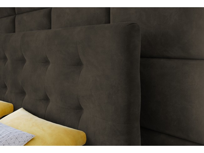 Łóżko kontynentalne Sleepy 140 Riviera 26 ciemny brąz