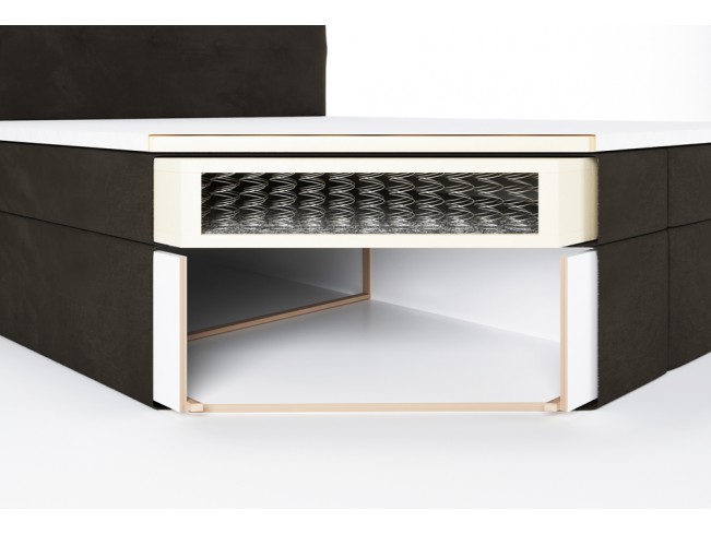 Łóżko kontynentalne Sleepy 160 Riviera 26 ciemny brąz