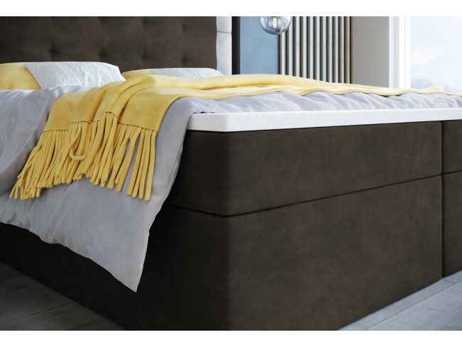 Łóżko kontynentalne Sleepy 180 Riviera 26 ciemny brąz