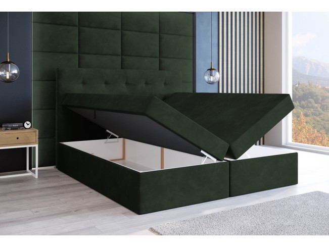 Łóżko kontynentalne Sleepy 160 Riviera 38 ciemny zielony