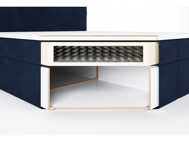 Łóżko kontynentalne Sleepy 140 Riviera 81 granatowy