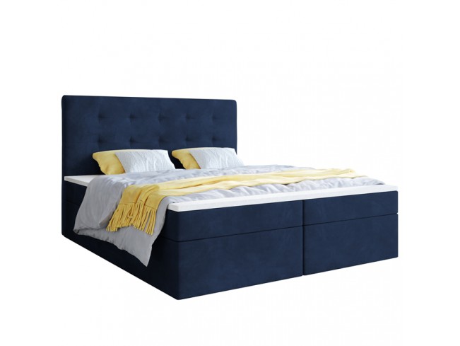 Łóżko kontynentalne Sleepy 160 Riviera 81 granatowe - widok ogólny