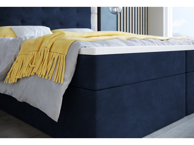 Łóżko kontynentalne Sleepy 160 Riviera 81 granatowy