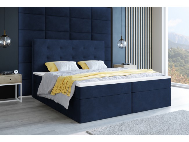 Łóżko kontynentalne Sleepy 160 Riviera 81 granatowy