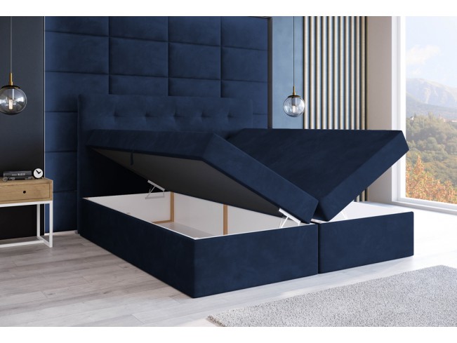 Łóżko kontynentalne Sleepy 160 Riviera 81 granatowy