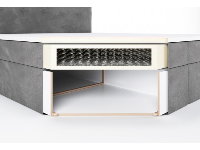 Łóżko kontynentalne Sleepy 90 Riviera 82 jasny szary