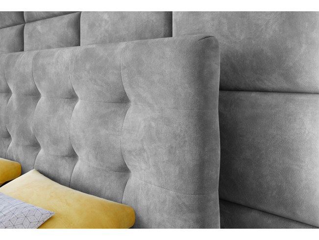 Łóżko kontynentalne Sleepy 180 Riviera 82 jasny szary