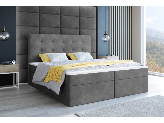 Łóżko kontynentalne Sleepy 180 Riviera 91 szary